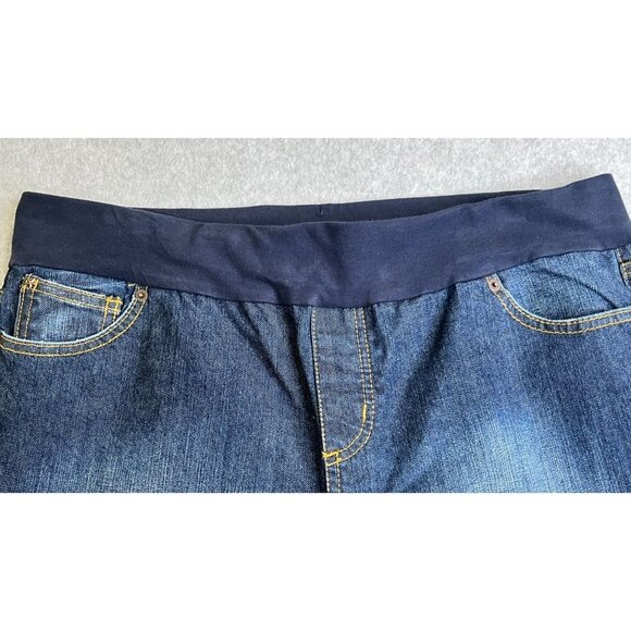 Oh Baby Motherhood Maternity Wide Leg Jean Xl 3" Elastic Waistband  Denim Pants - Picture 9 of 12